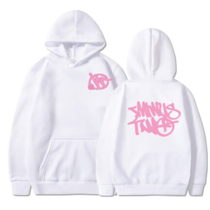 Minus Two Basic White Pink Edition Hoodie