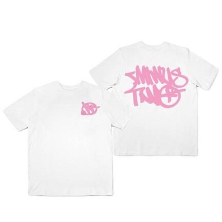 Minus Two Pink Lining White T Shirt