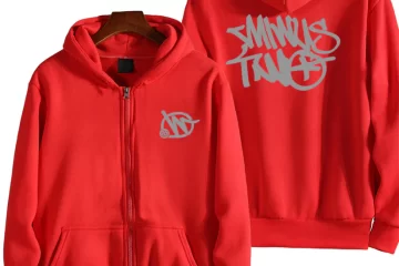 Minus Two Zip Up Red Hoodie