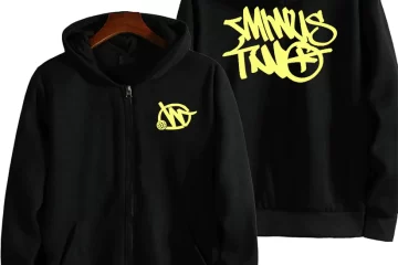 Minus Two Zip Up Yellow Black Hoodie